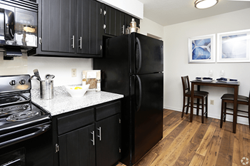 Granite Countertops and Black Appliances